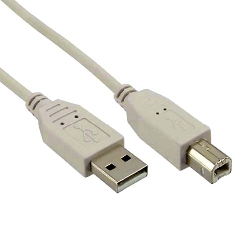 Short USB cable plug A-to-B 50cm grey
