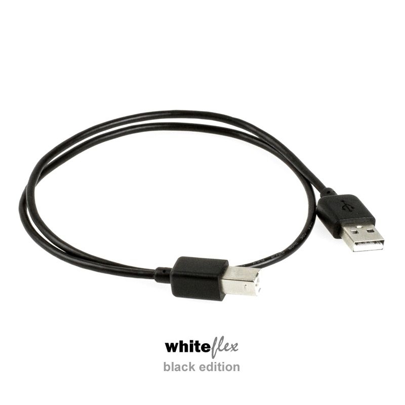 WHITEFLEX Black Edition USB 2.0 cable black + flexible 60cm