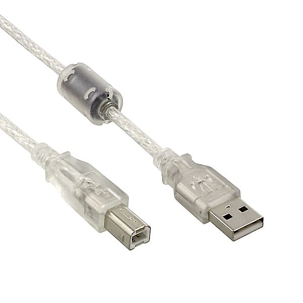 USB 2.0 cable with ferrite core PREMIUM quality 5m
