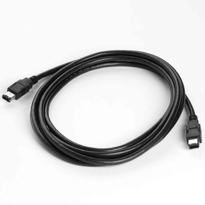 Firewire 400 cable 6 pin to 6 pin 3m IEEE1394a compatible black