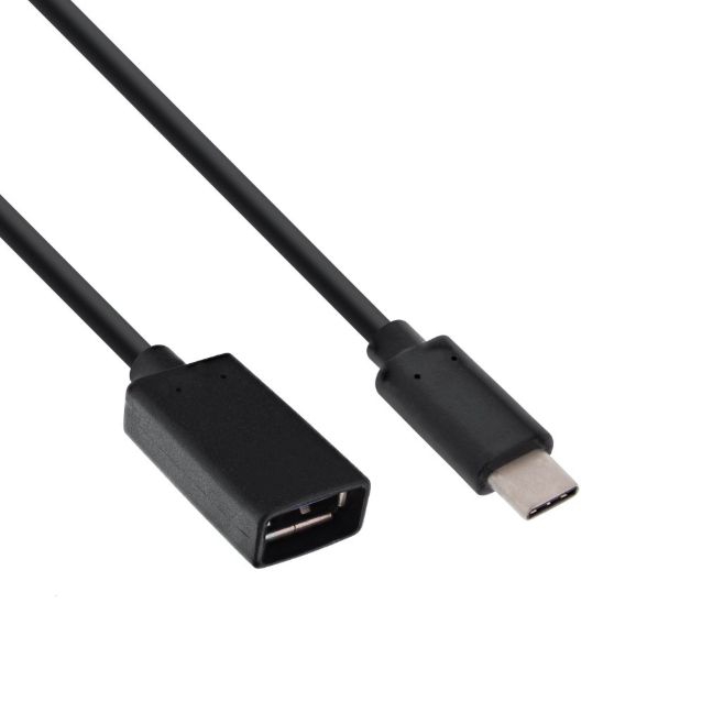 Adapter cable 10Gbps USB 3.1 Gen.2, USB type-C male to A female, 15cm