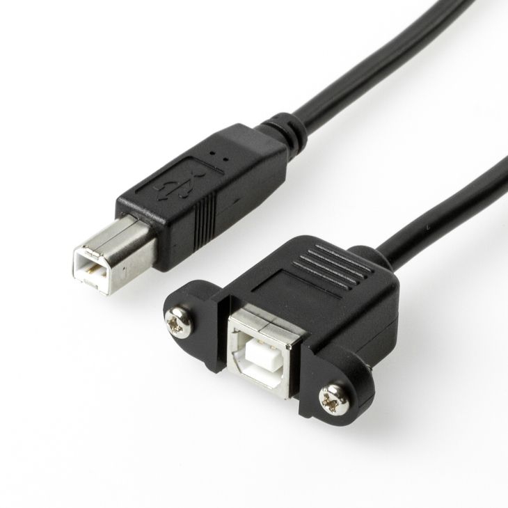 Mountable USB cable B-female B-male 2m
