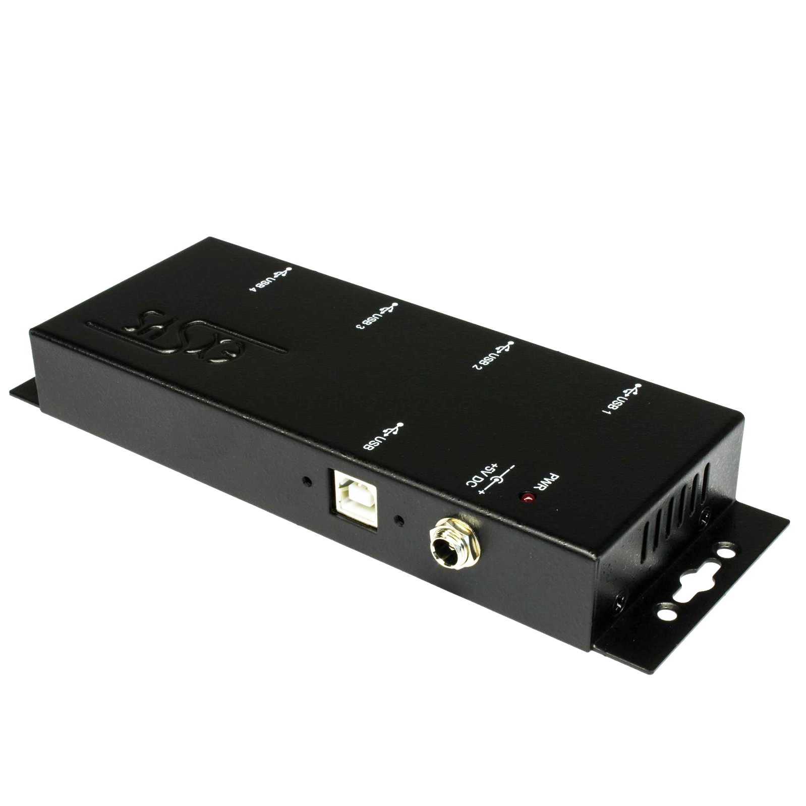USB 2.0 HUB 4 ports industrial version with metal body, power supply included, EXSYS