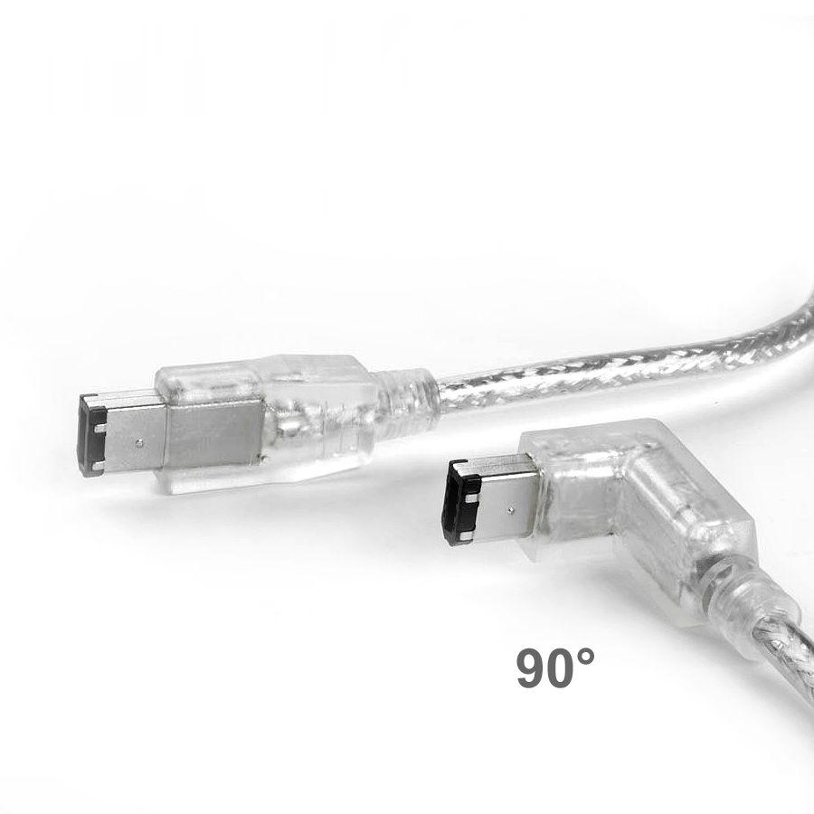 Firewire cable 6-6 1x right angled DOWN 4.5m