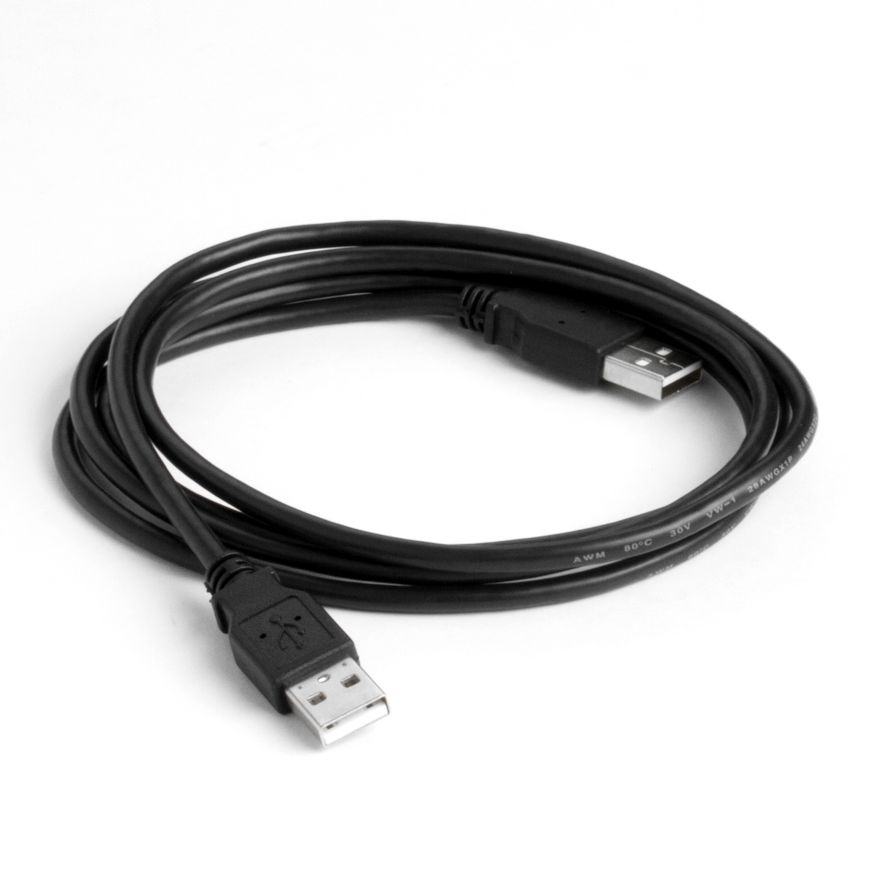 Special USB 2.0 cable with 2x plug USB A male 150cm BLACK