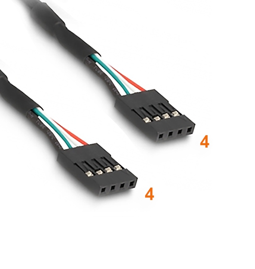 Internal USB cable 4-pin to 4pin 40cm, grid 2.54mm, USB 2.0