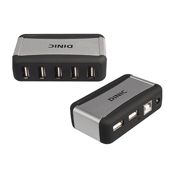 USB 2.0 HUB 7 ports with power supply from DINIC