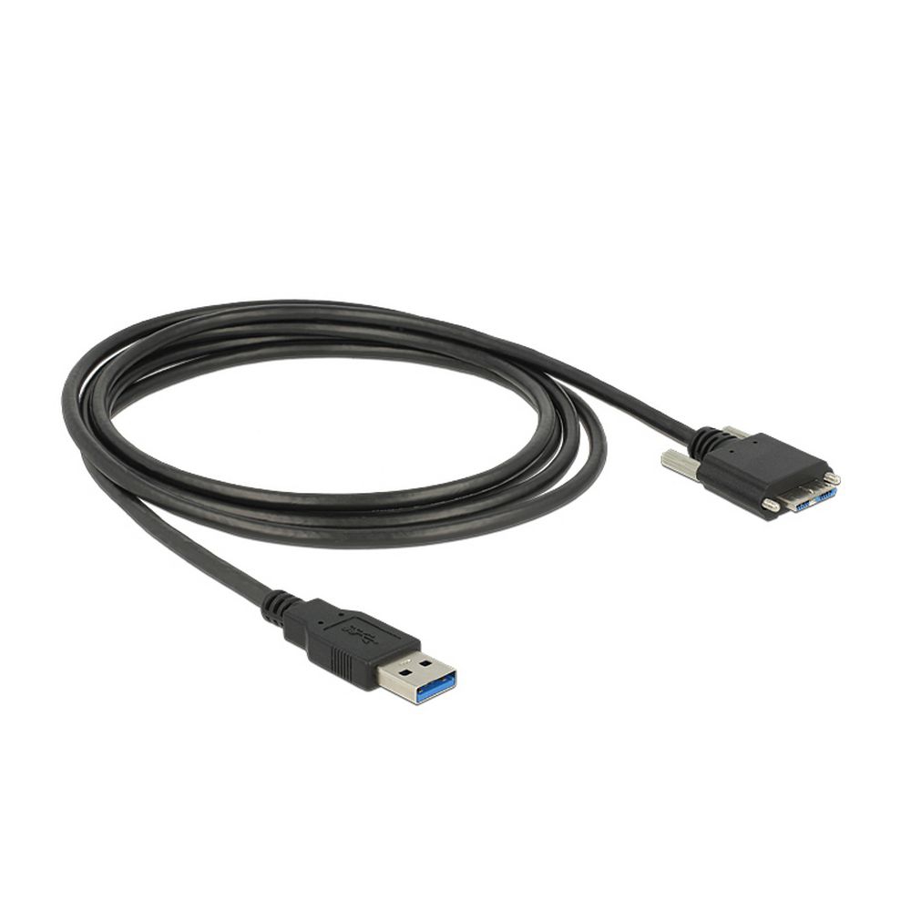 USB 3.0 cable, plug A to MICRO B with screws 2m