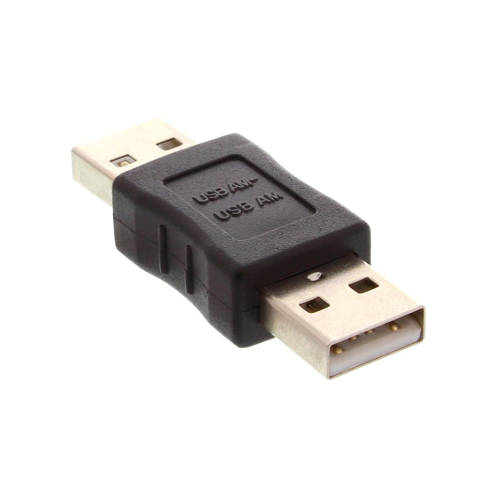 Adapter USB 2.0, A male to A male, black