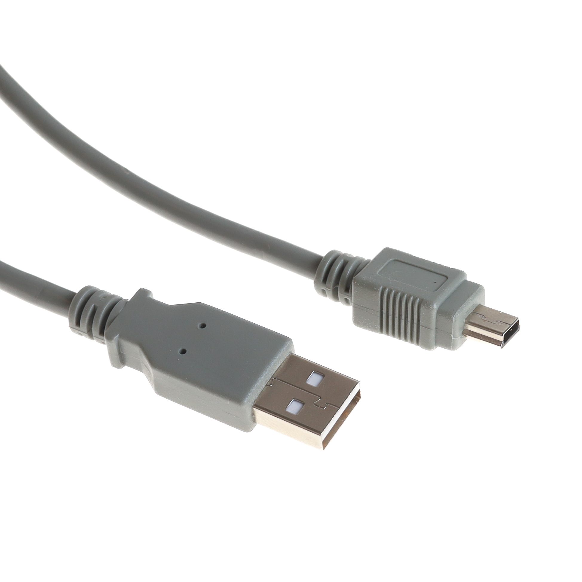 USB 2.0 cable A to Mini B 3m grey
