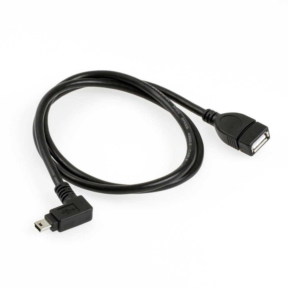 USB 2.0 extension Mini-B male ANGLE LEFT to A female 80cm