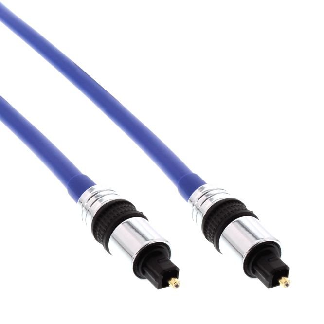 Audio cable 2x Toslink plug, PREMIUM quality, optical fiber, 1m