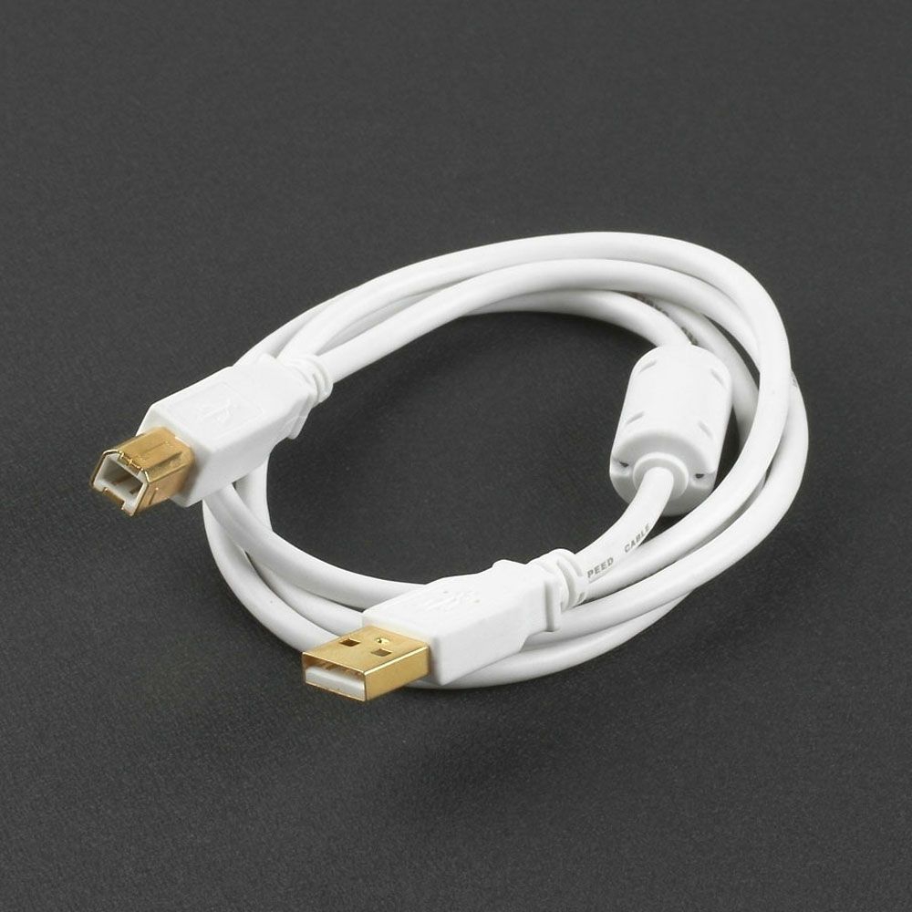 USB 2.0 cable PREMIUM with ferrite core UL white 1m