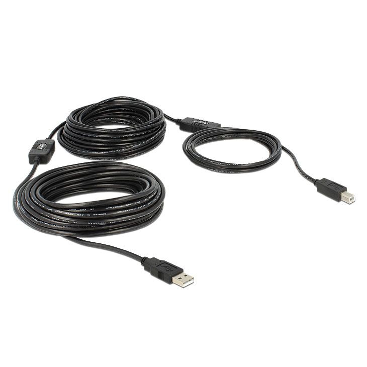 Active USB 2.0 cable AB with integrated BOOSTER 20m