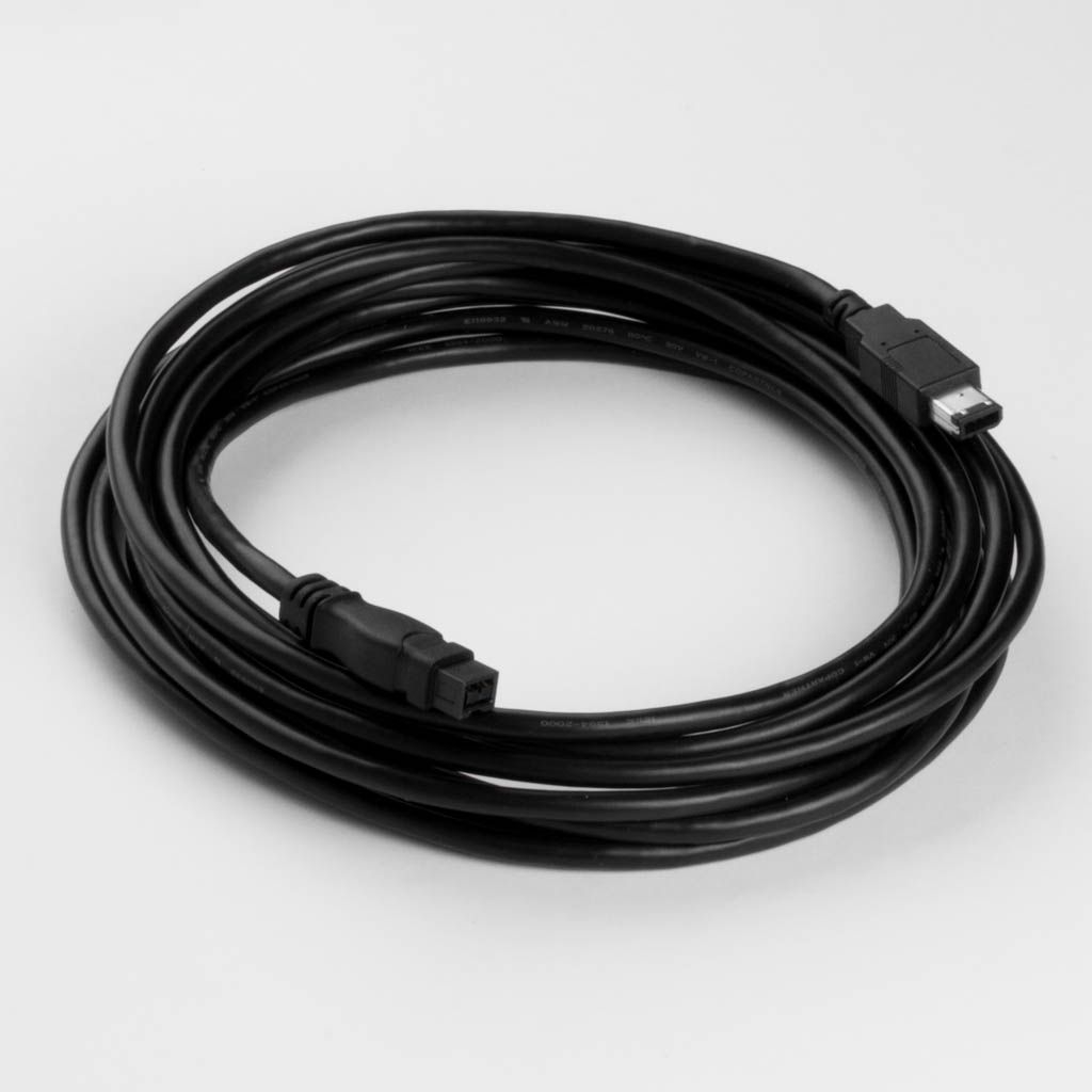 Firewire 800-400 cable 9-to-6 about 5m BLACK