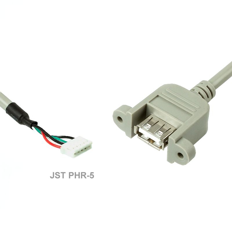 USB 2.0 cable A female mountable to JST PHR5, about 40cm