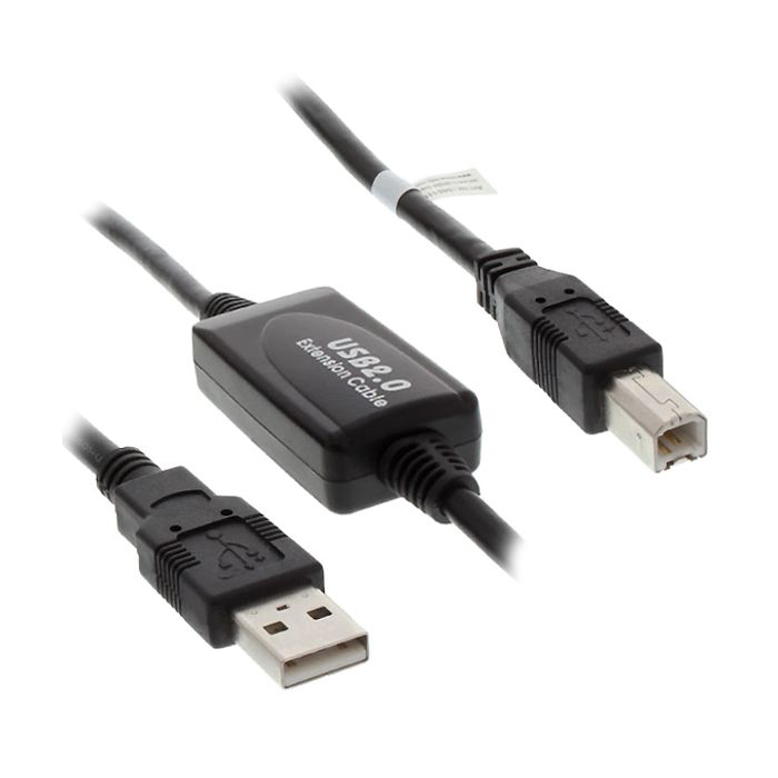 Active USB 2.0 cable AB with integrated BOOSTER 10m