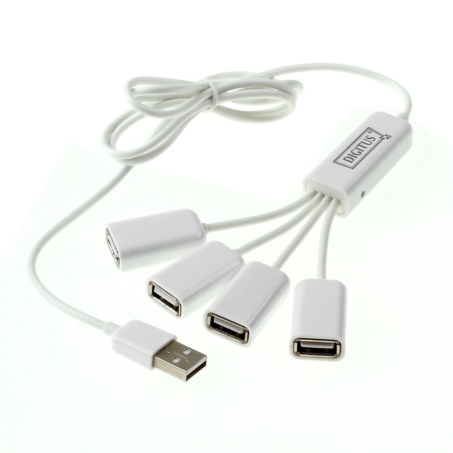 USB HUB 4 port cable without power supply DIGITUS WHITE