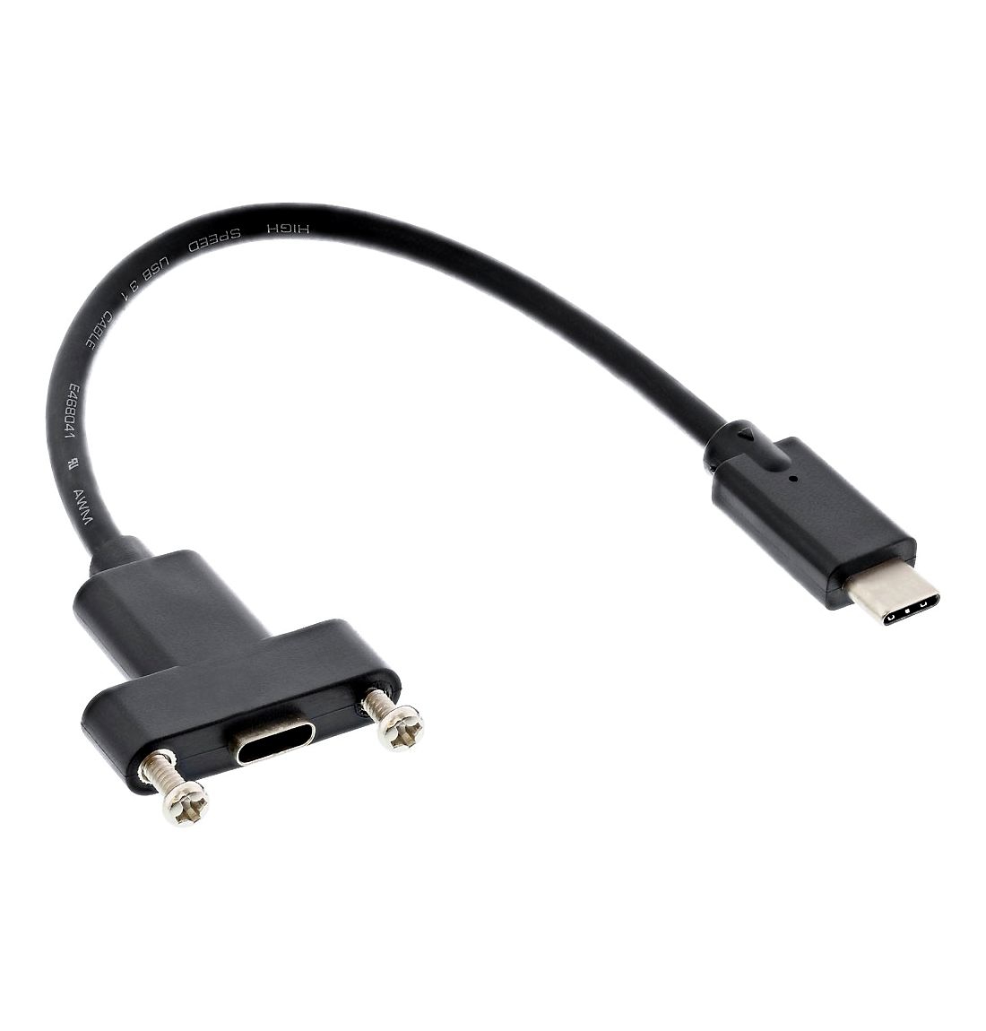 USB Type-C™ rack mount cable, female to male, 5Gbps, 20cm