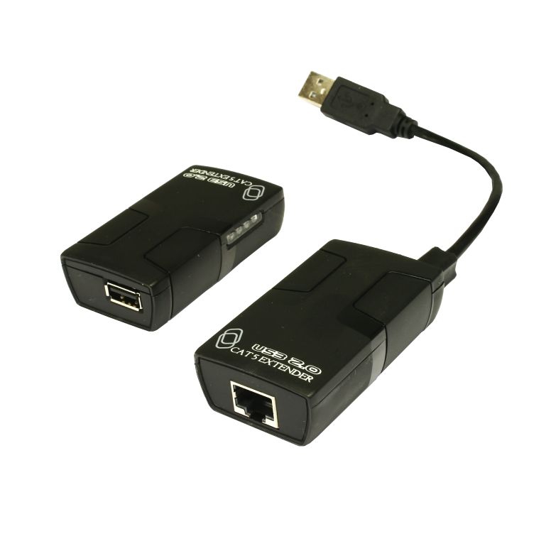 USB 2.0 extender set (2 modules) for network cable up to 50m