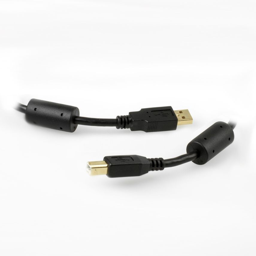 USB 2.0 cable with 2 ferrite cores INDUSTRIAL VERSION 1m