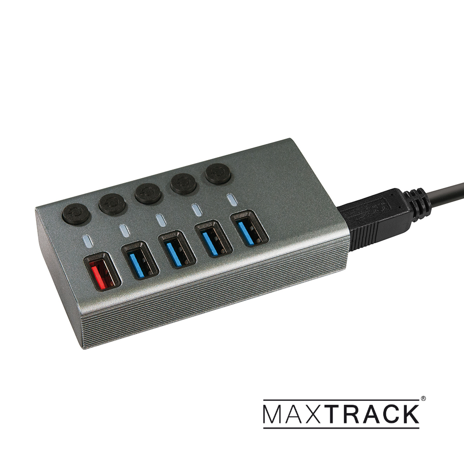 USB 3.0 HUB with 5 ports metal body with power supply