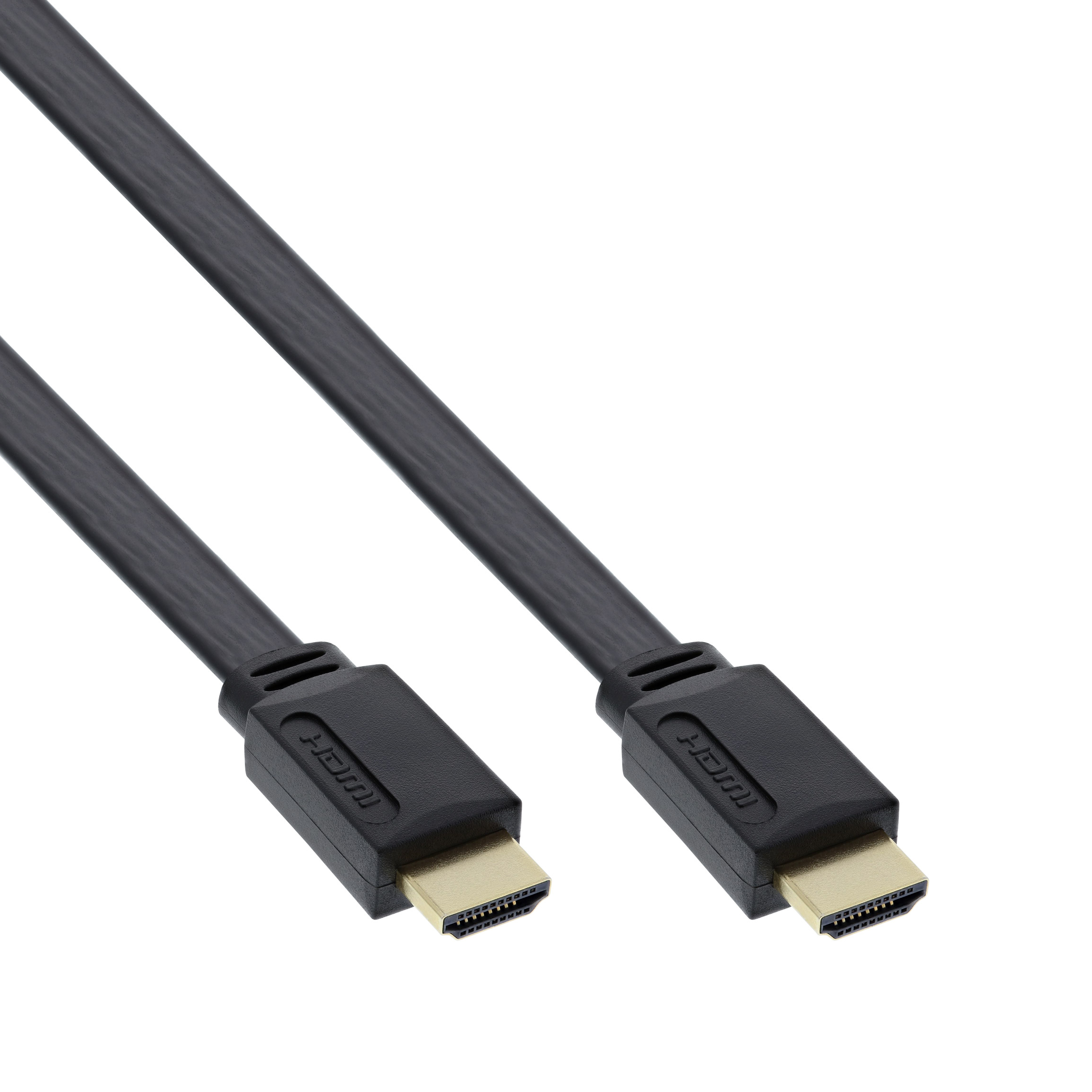 HDMI flat cable, 2x plug HDMI A male, 4K 2K, 50cm HDMI flat cable, 2x plug HDMI A male, 4K 2K, 50cm