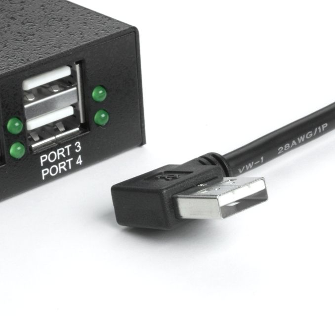 USB 2.0 cable AB, plug A angled to the RIGHT, 150cm