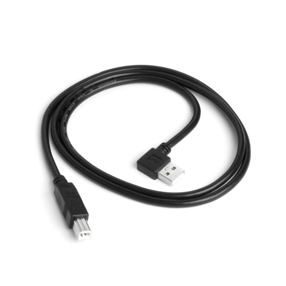 USB cable plug A right angled LEFT 1m