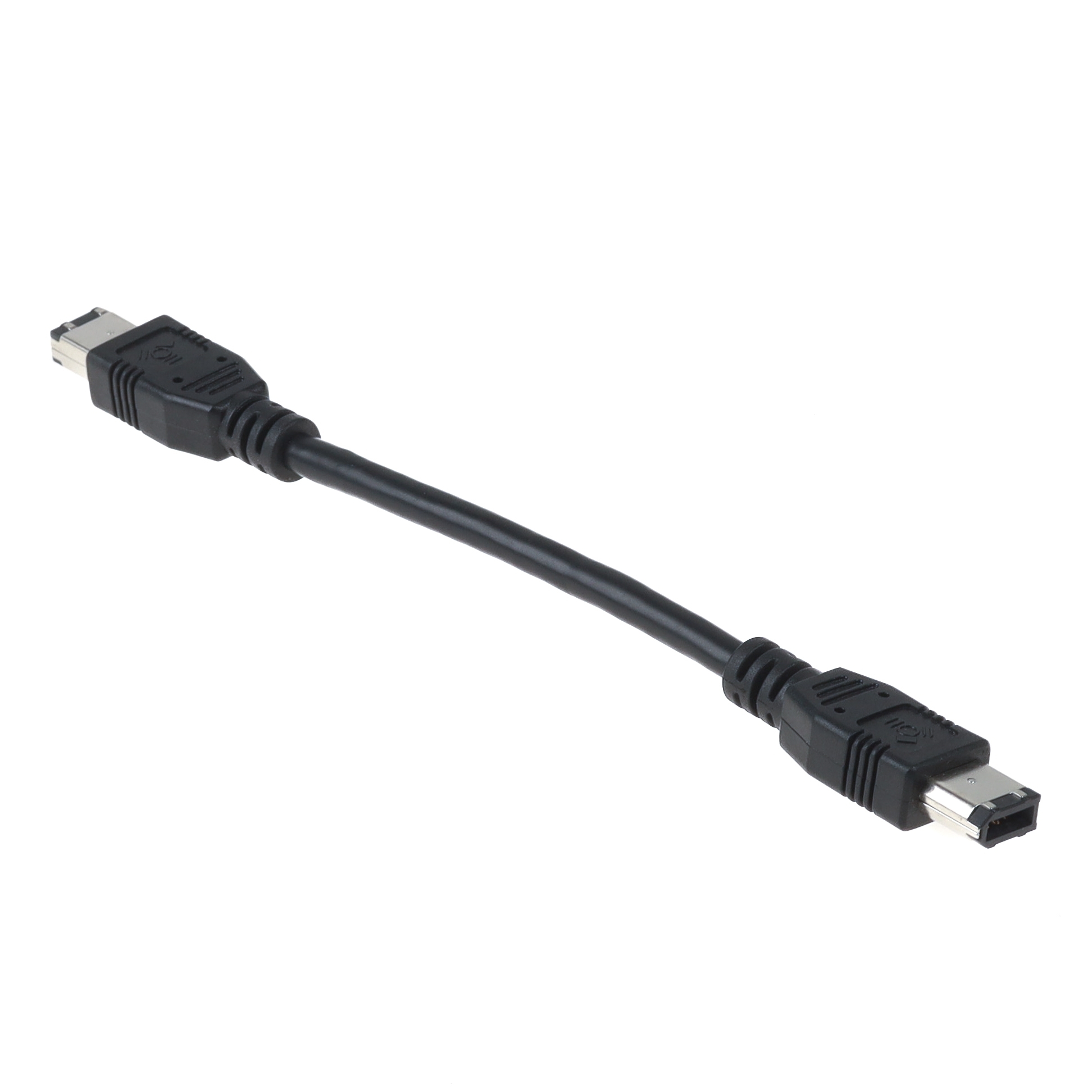 Very short Firewire 400 cable 6 pin to 6 pin 15cm IEEE1394a black Very short Firewire 400 cable 6 pin to 6 pin 15cm IEEE1394a black