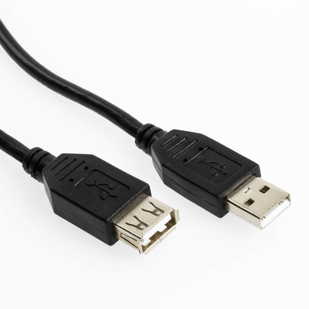 USB 2.0 extension cable AA male-female 1m BLACK