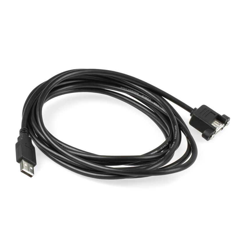 Mountable USB 2.0 cable A female with 2 screws to A male 3m