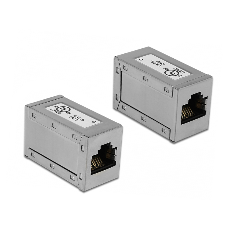 Ethernet Gender-Changer 2x RJ45 female CAT.6a, UL listed