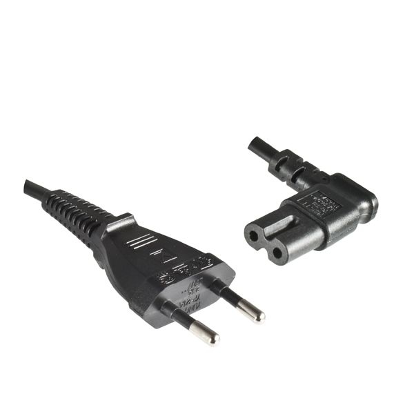 Power cord for Europe with angled EURO8 plug 2m