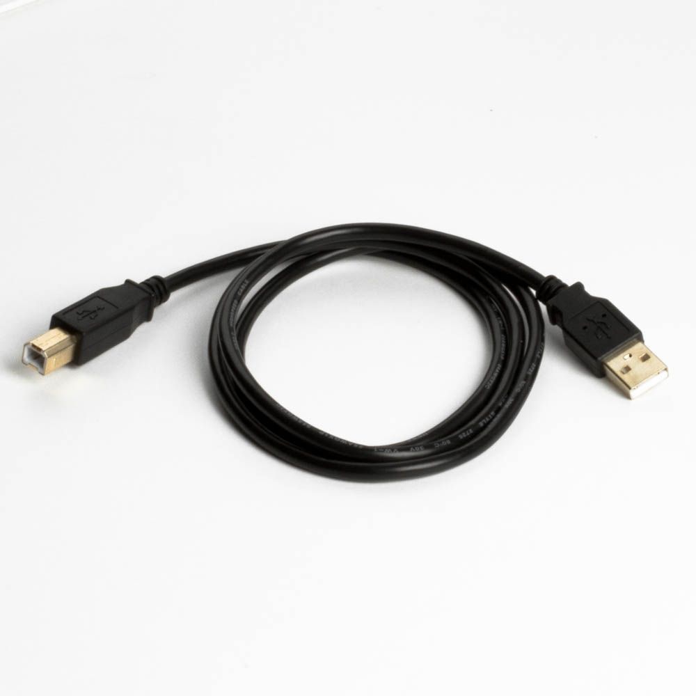 USB cable AB PREMIUM quality, gold plated plugs, black, 1m