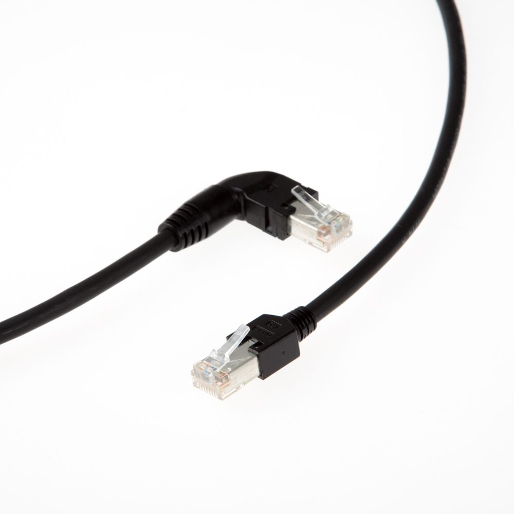 Ethernet patch cable 1x ANGLED RIGHT Cat5e 2m