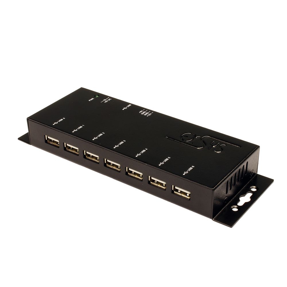 USB 2.0 HUB 7 ports Industrial version with metal body, power supply incl., EXSYS EX-1178