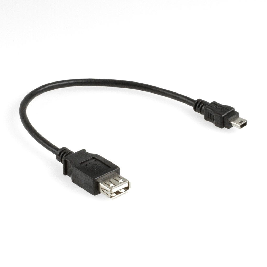 Adapter cable USB A female to USB Mini B male