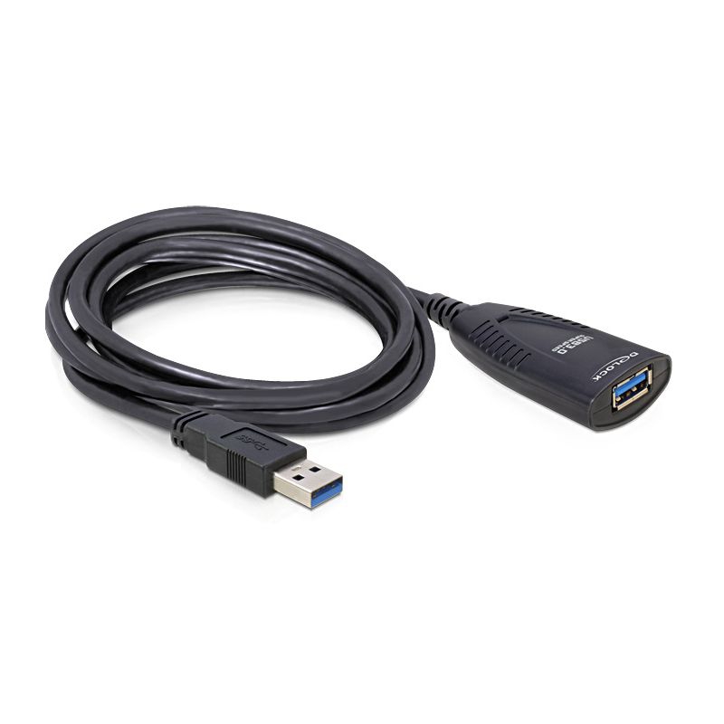 Active USB 3.0 extension with 5V power port, 5m
