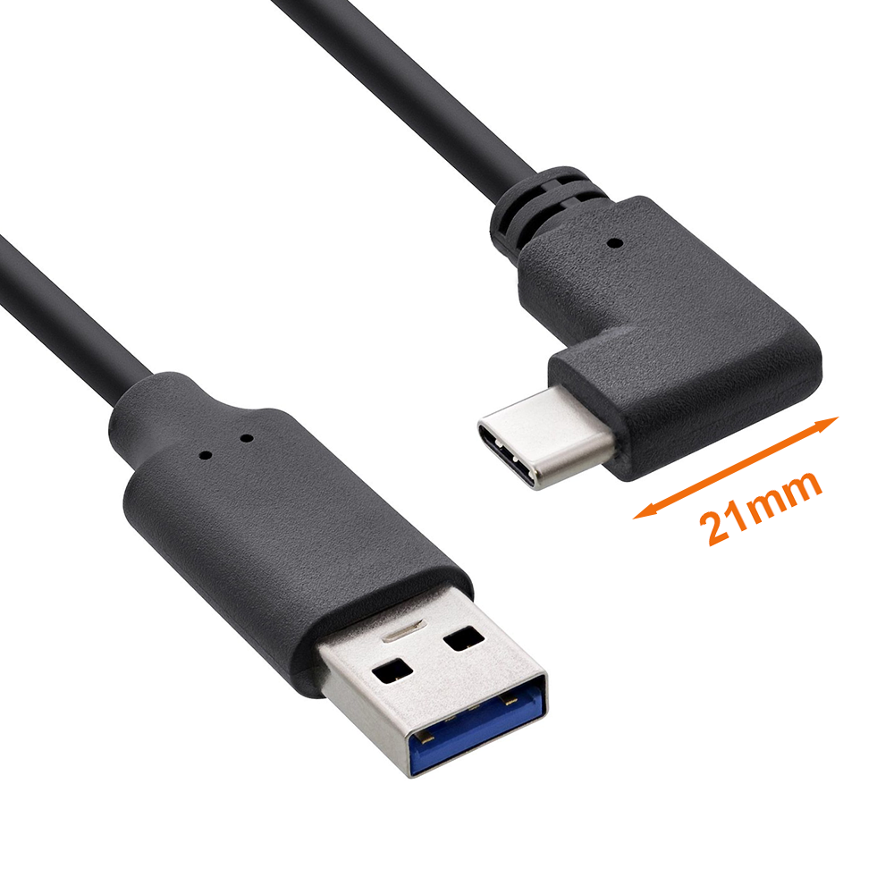 Cable USB Type-C™ male angled to USB 3.0 A male 50cm