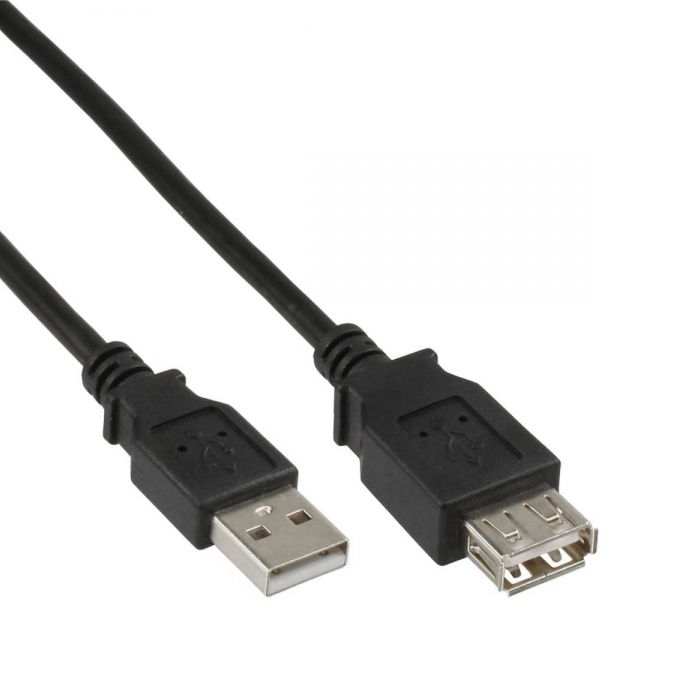 USB 2.0 extension cable AA male-female 3m BLACK