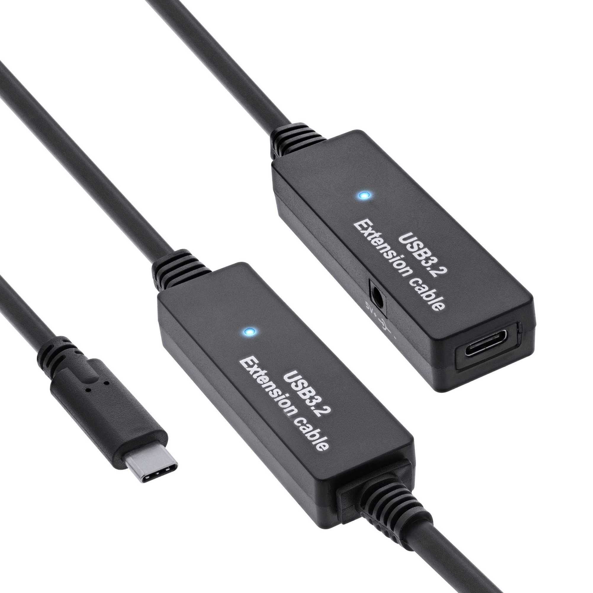 Active USB extension C to C, 5 Gbit/s, 10m, with power supply
