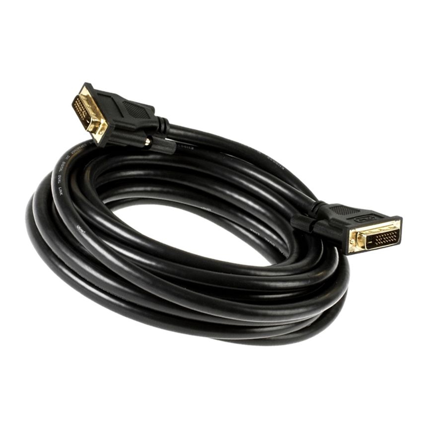 DVI cable DVI-D DUAL-LINK 24+1 5m BLACK