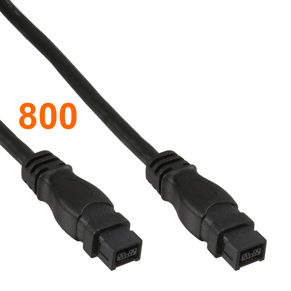 Firewire 800 cable 9-to-9 180cm BLACK Firewire 800 cable 9-to-9 180cm BLACK