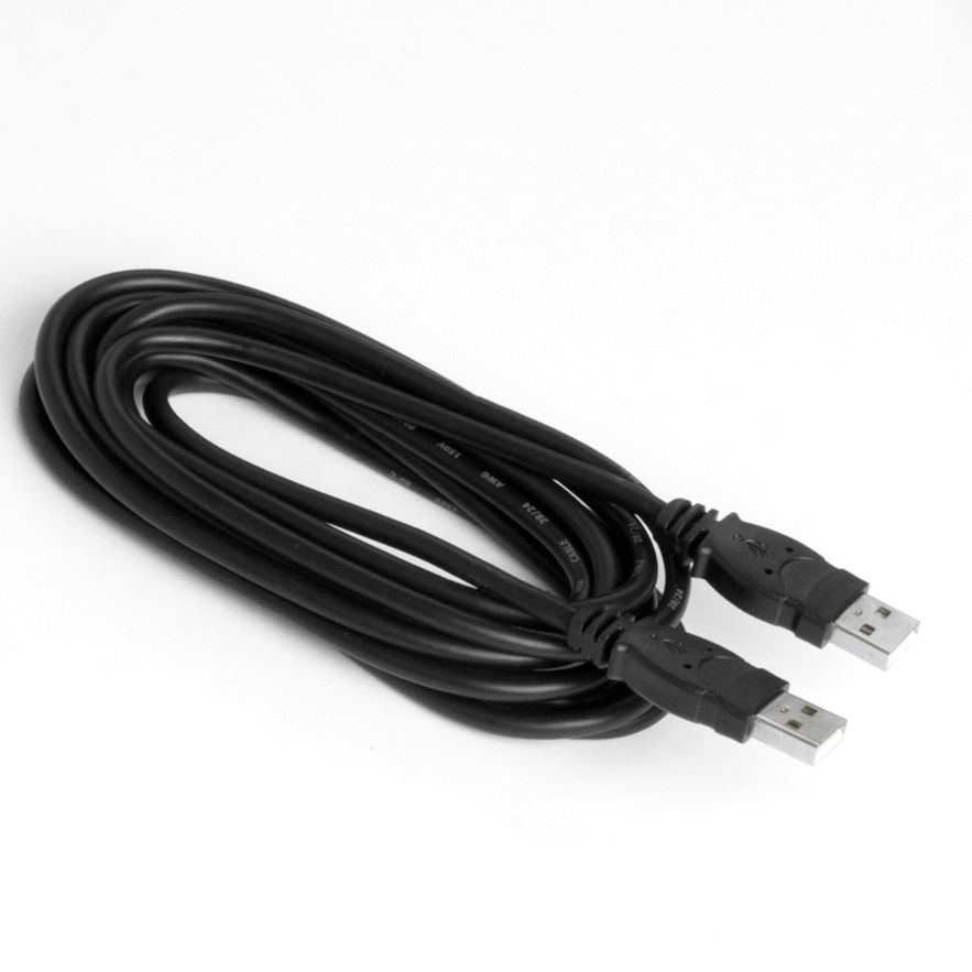 Special USB 2.0 cable with 2x plug USB A male 3m BLACK