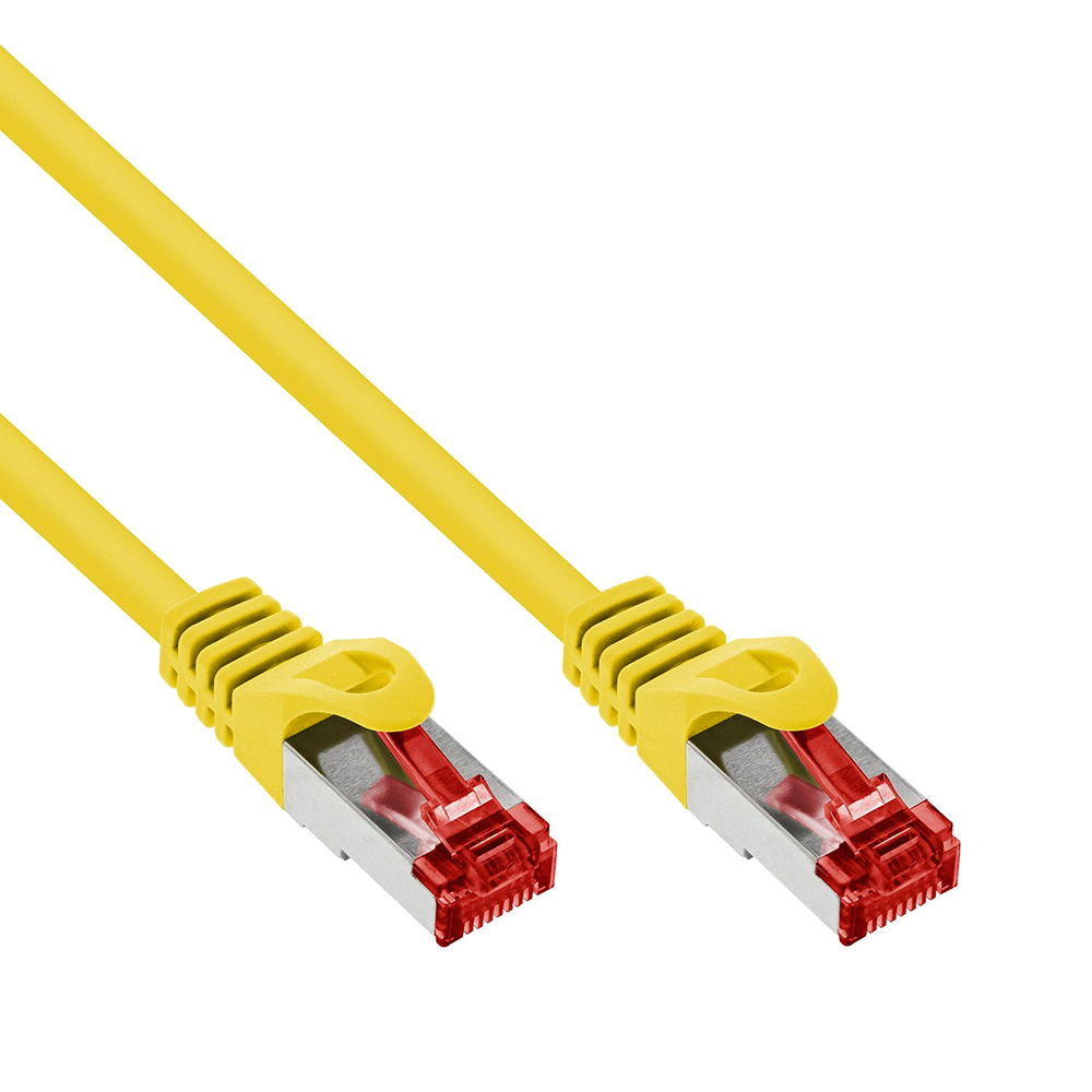 Cat.6 patch cable PREMIUM quality S/FTP (PIMF) yellow 50cm