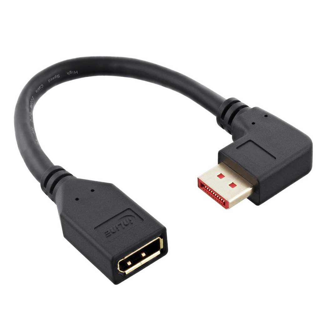 DisplayPort™ extension, 90° RIGHT ANGLED plug, 15cm DisplayPort™ extension, 90° RIGHT ANGLED plug, 15cm