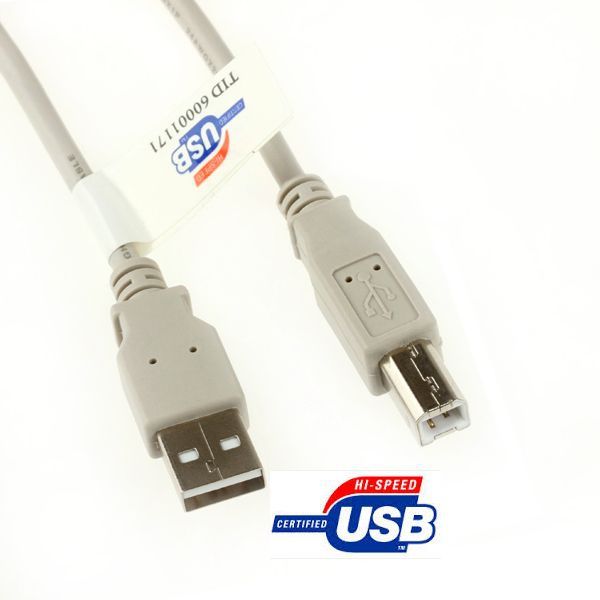 USB cable AB AWG28-1P AWG24-2C certified 5m | CU-50-CE